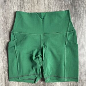 Green Women's High-Waisted Shorts